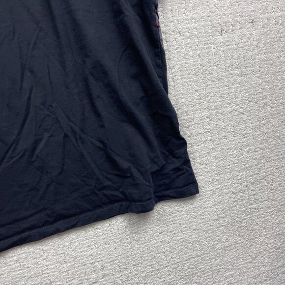 Y2K Calvin Klein T-Shirt Mens L Black Abstract CK Logo Graphic Grey / Red - Picture 13 of 14